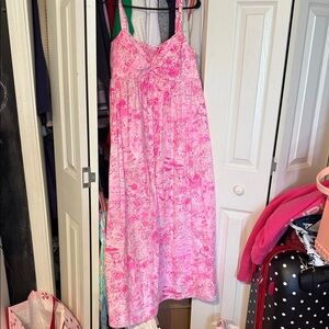 Lilly Pulitzer Pink and White Floral Dress